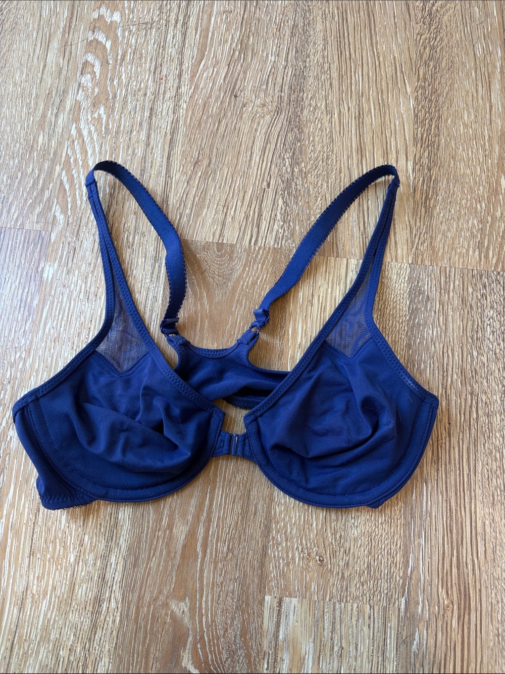 Wacoal Deep Navy Underwire Bra - Supportive Everyday Style front closure 34c